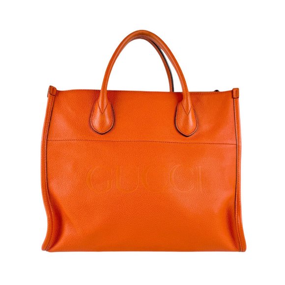 GUCCI Orange Leather Shoulder Bag - Picture 1 of 5